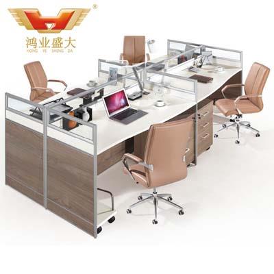 簡約時(shí)尚4人辦公屏風(fēng)桌 職員辦公桌HY-P08