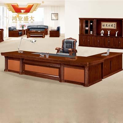 辦公家具廠家直銷 胡桃木總裁臺HY-D0426